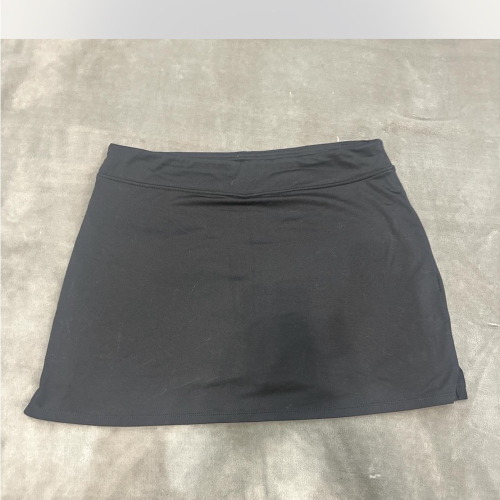 Black Athletic Mini Skirt